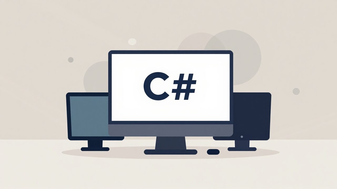 C# 값 타입과 참조 타입를 설명하는 플랫 일러스트 대표 이미지