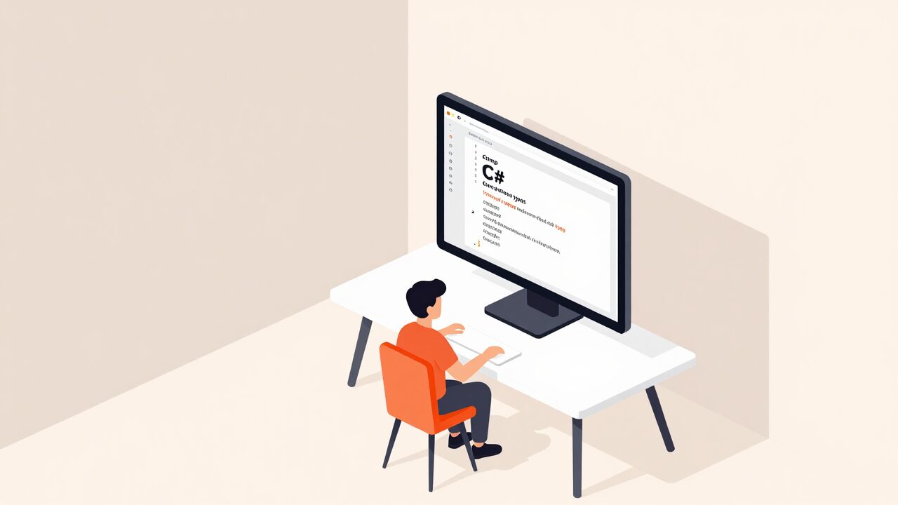 C# 값 타입과 참조 타입를 설명하는 아이소메트릭 일러스트 대표 이미지