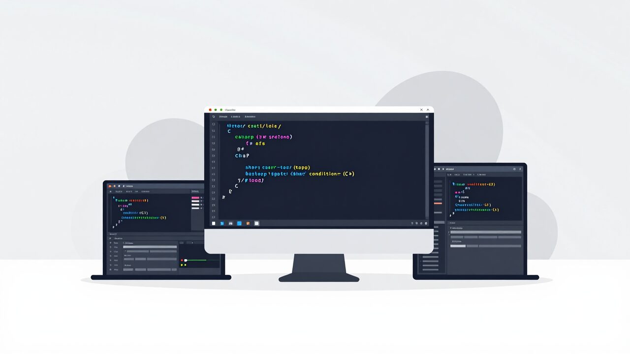 C# 조건문를 설명하는 3D 렌더링 대표 이미지